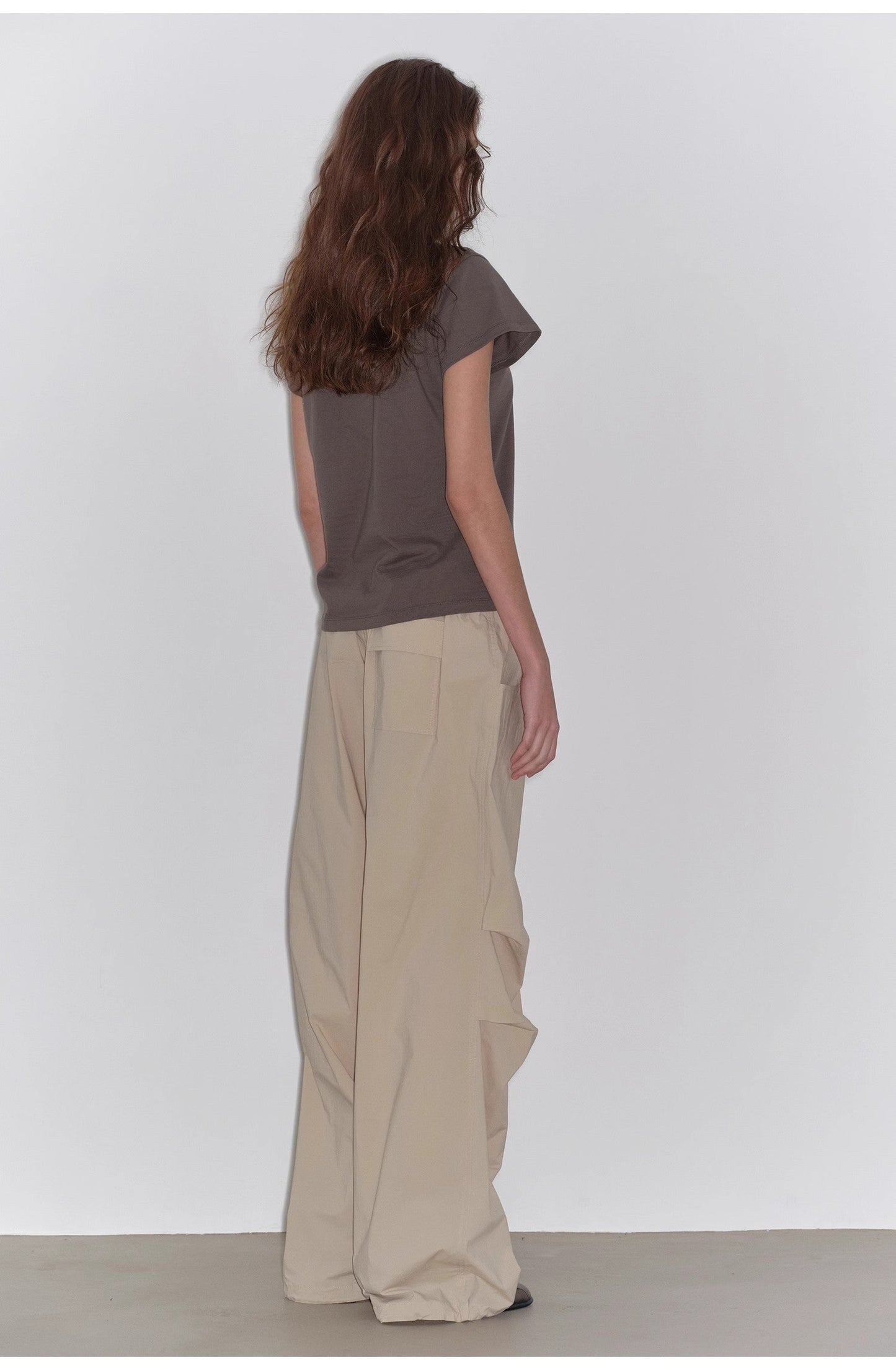 "May Time" Luxury Brand Same Version 3D Long-Staple Cotton Slightly Waist Rivet T-Shirt