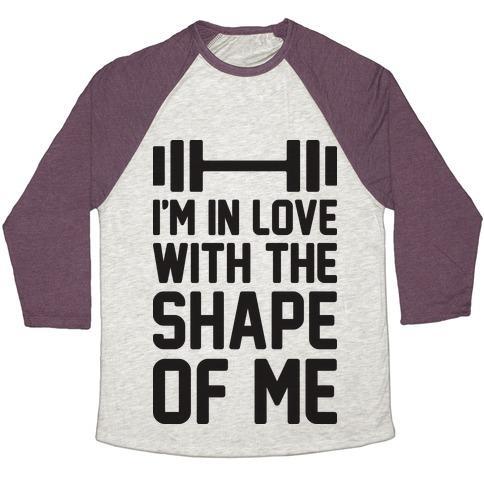 I'm in Love With the Shape of Me Unisex Tri-Blend Baseball Tee