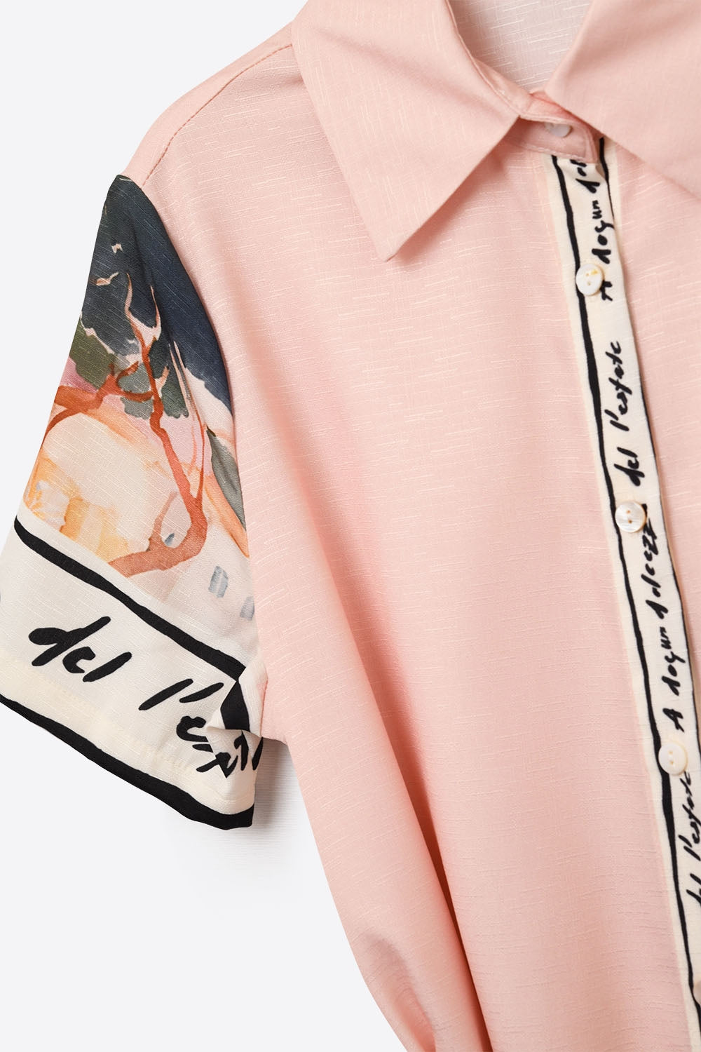 Pink Summer Watercolor Print Maxi Dress