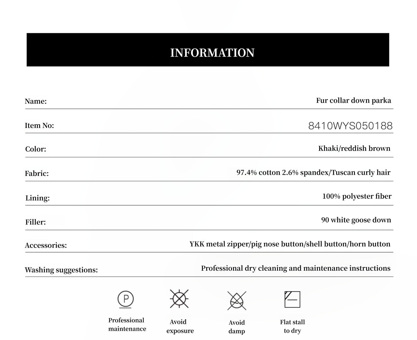 "Rebellious Escape" Detachable Contrasting Color Shearling Fur Collar Down Short Parka