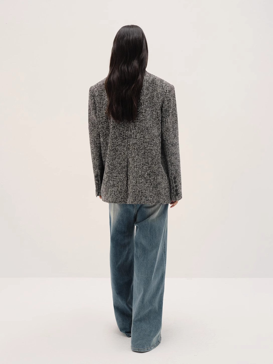 "Long Night Meteor" Limited Edition Italian Imported Yarn Fashionable Chanel Style Tweed Suit Jacket