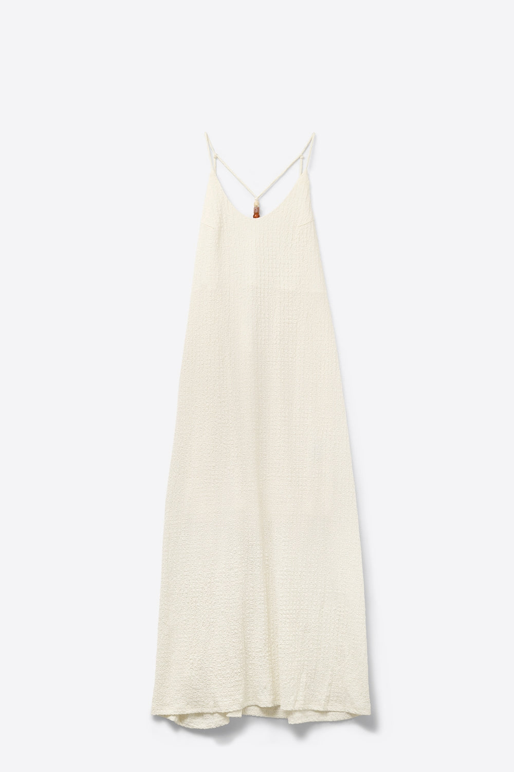 Beaded Back Strap Maxi Dress in Cream