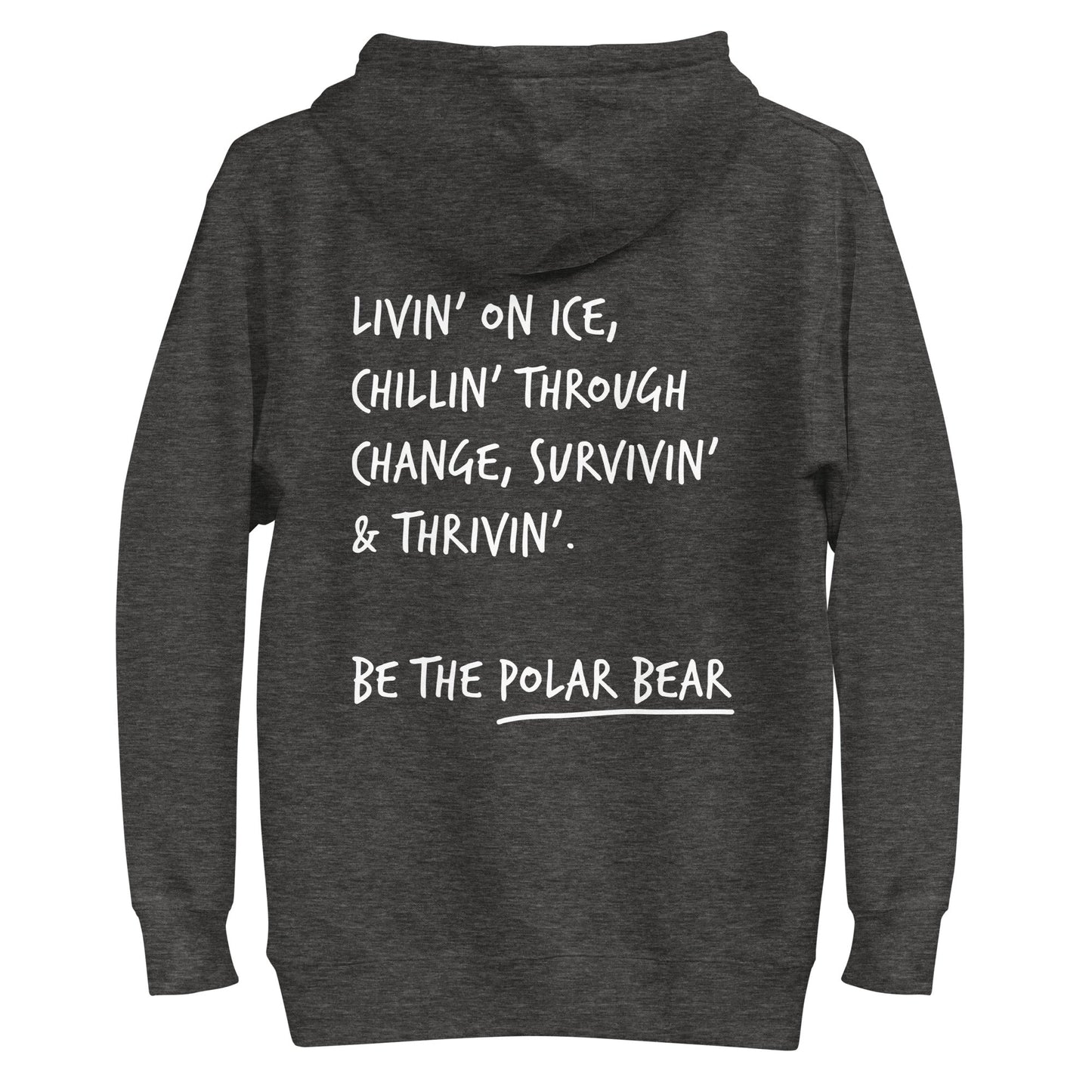 Think Ocean Polar Bear Aspirations Cotton Blend Embroidered Hoodie