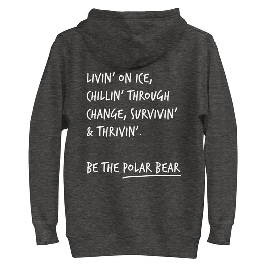 Think Ocean Polar Bear Aspirations Cotton Blend Embroidered Hoodie