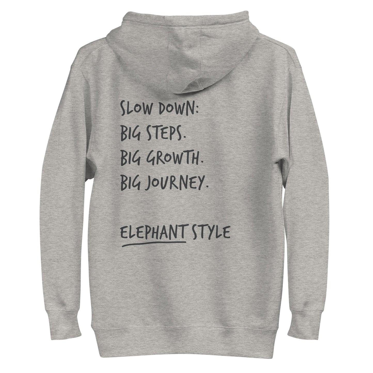 Think Ocean Elephant Aspirations Cotton Blend Embroidered Hoodie