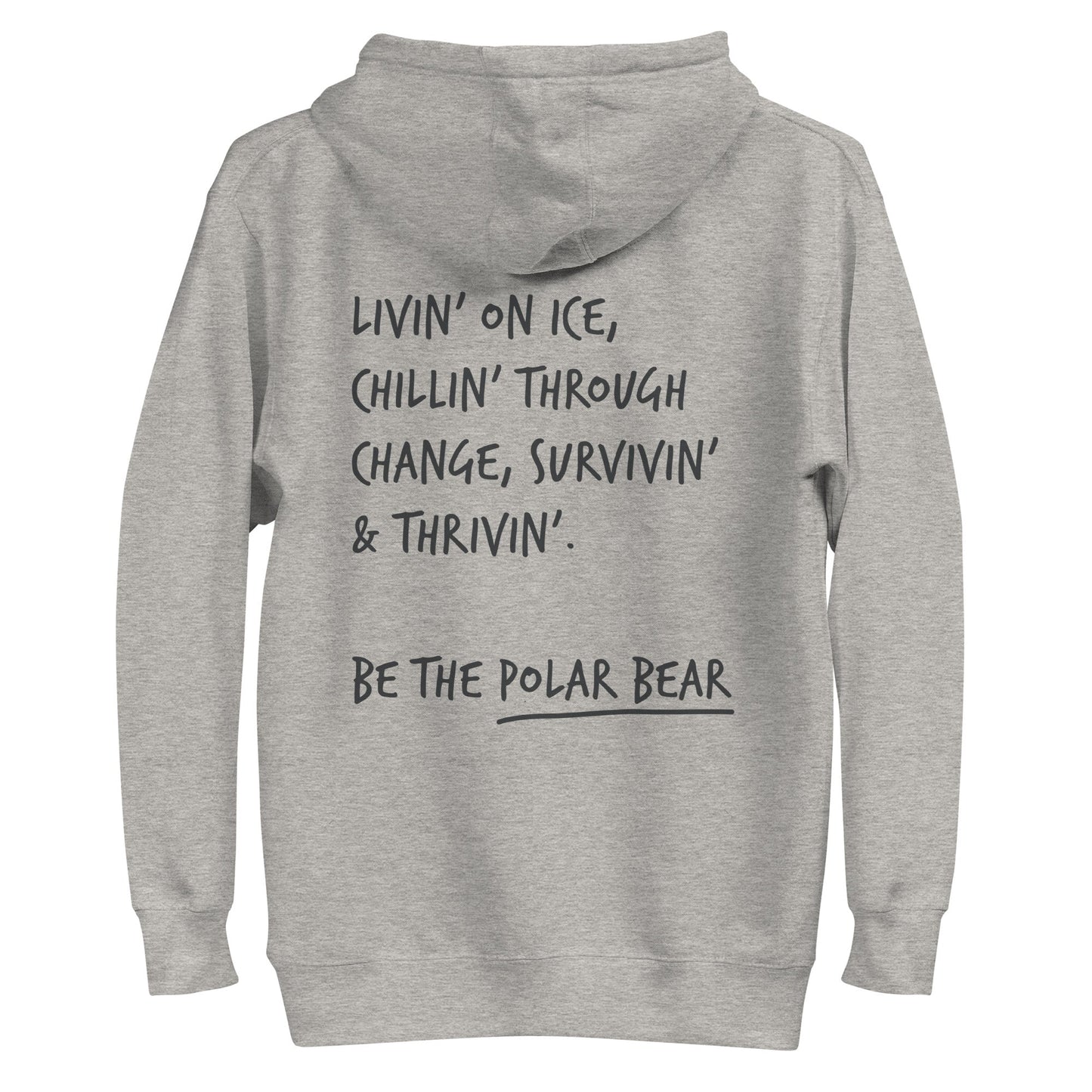 Think Ocean Polar Bear Aspirations Cotton Blend Embroidered Hoodie