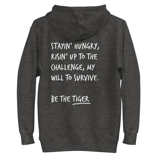 Think Ocean Tiger Aspirations Cotton Blend Embroidered Hoodie
