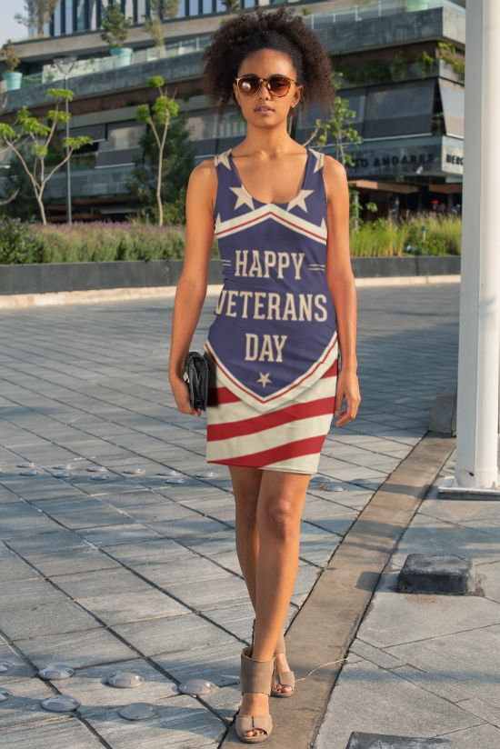 Free-Veterans-Day Sublimation Cut & Sew Dress