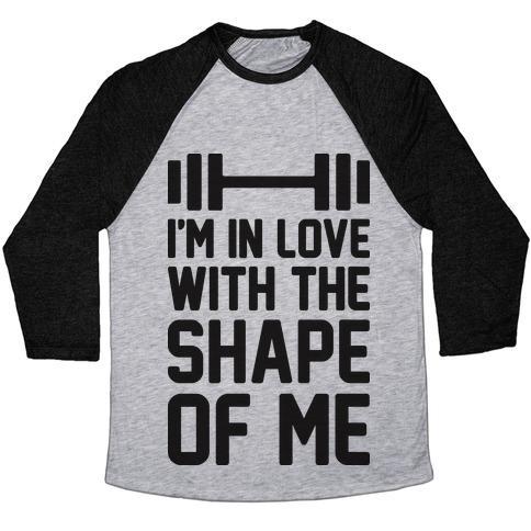 I'm in Love With the Shape of Me Unisex Tri-Blend Baseball Tee