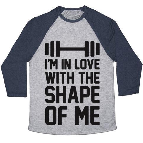 I'm in Love With the Shape of Me Unisex Tri-Blend Baseball Tee