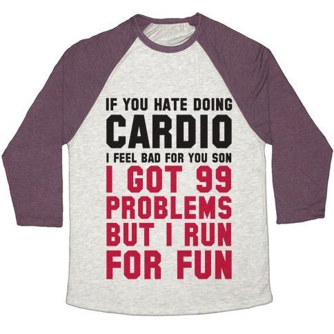 If You Hate Doing Cardio Unisex Tri-Blend Baseball Tee
