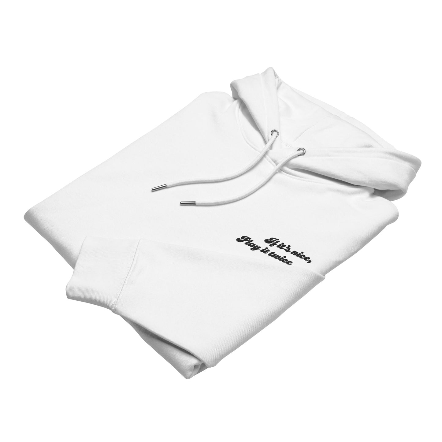 If It's Nice Play It Twice DISCO! Organic Cotton Embroidered Heavyweight Hoodie