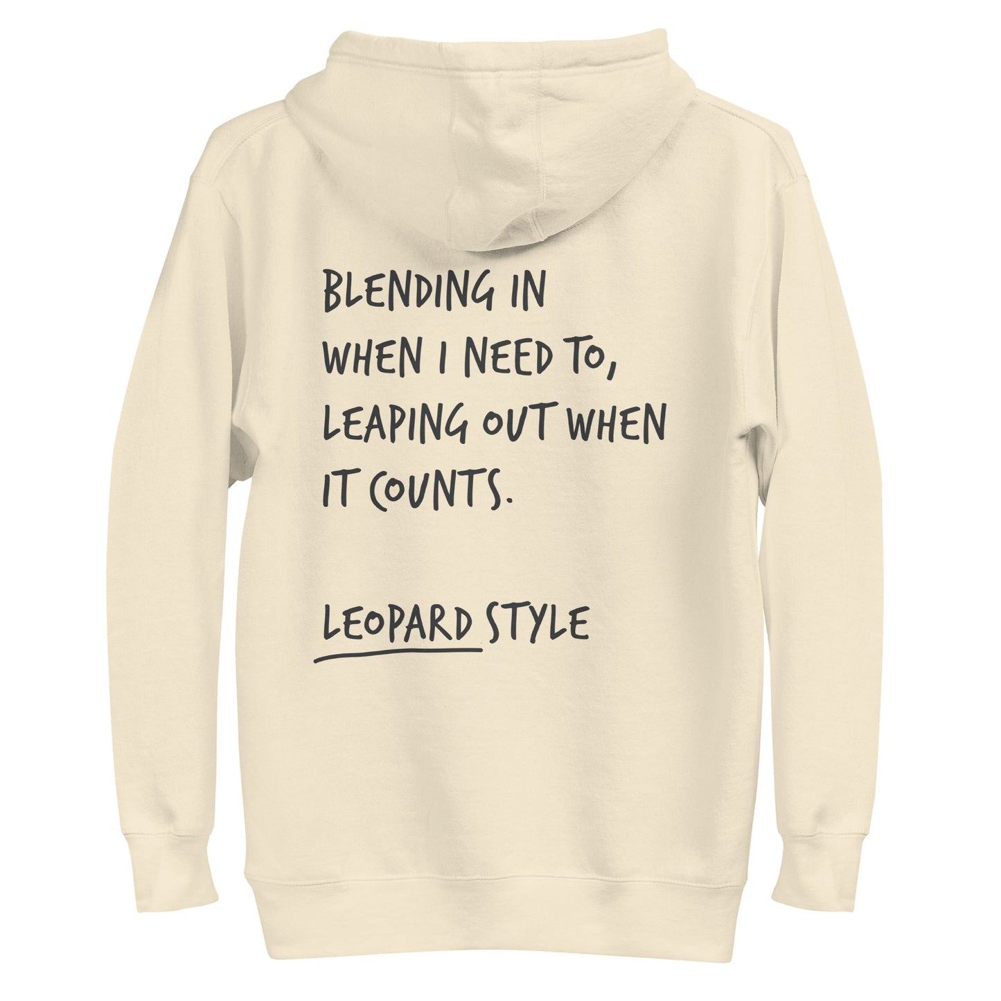 Think Ocean Leopard Aspirations Cotton Blend Embroidered Hoodie