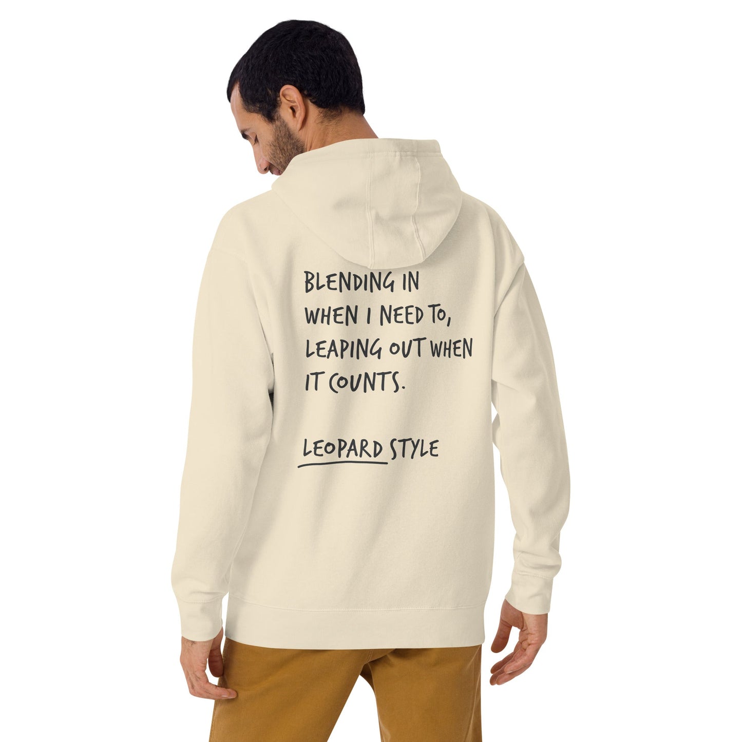 Think Ocean Leopard Aspirations Cotton Blend Embroidered Hoodie