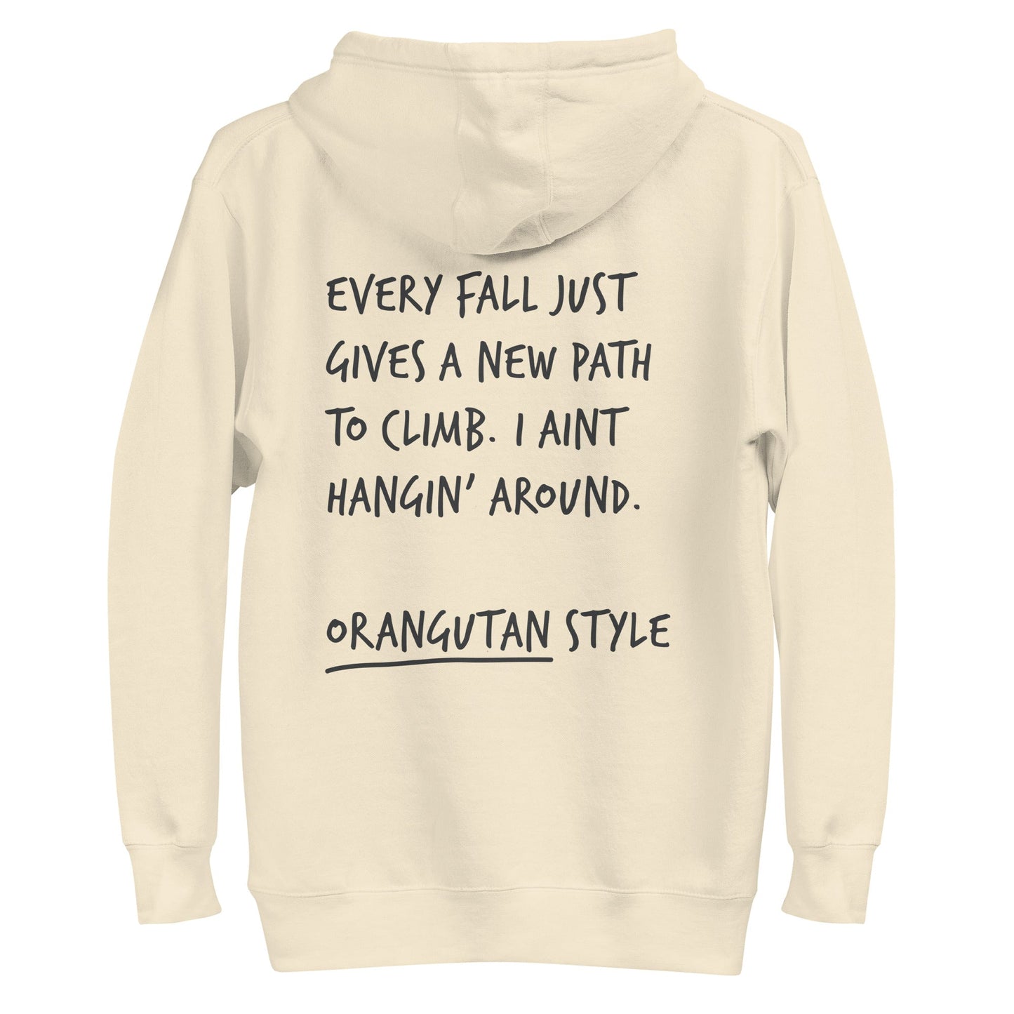 Think Ocean Orangutan Aspirations Cotton Blend Embroidered Hoodie