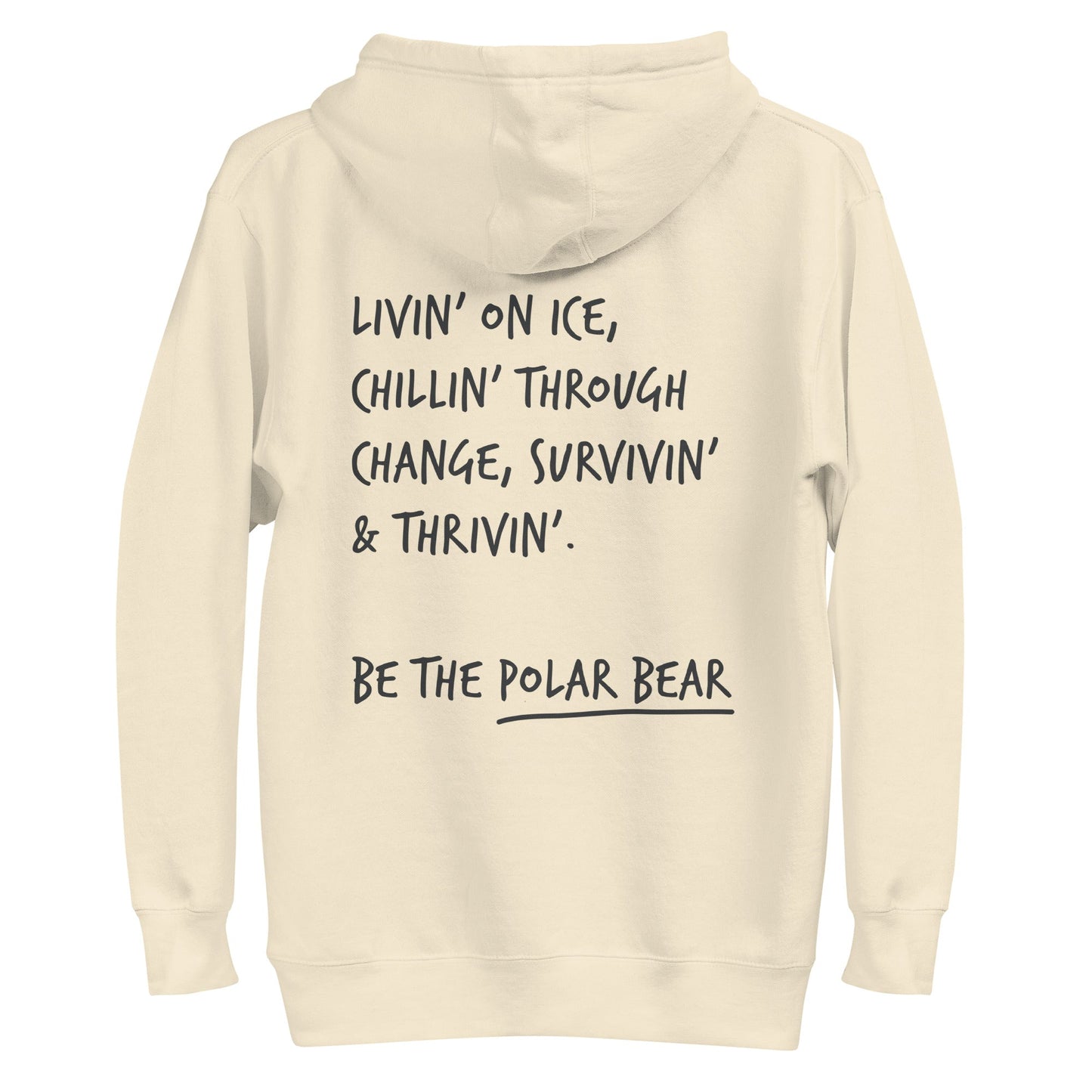 Think Ocean Polar Bear Aspirations Cotton Blend Embroidered Hoodie