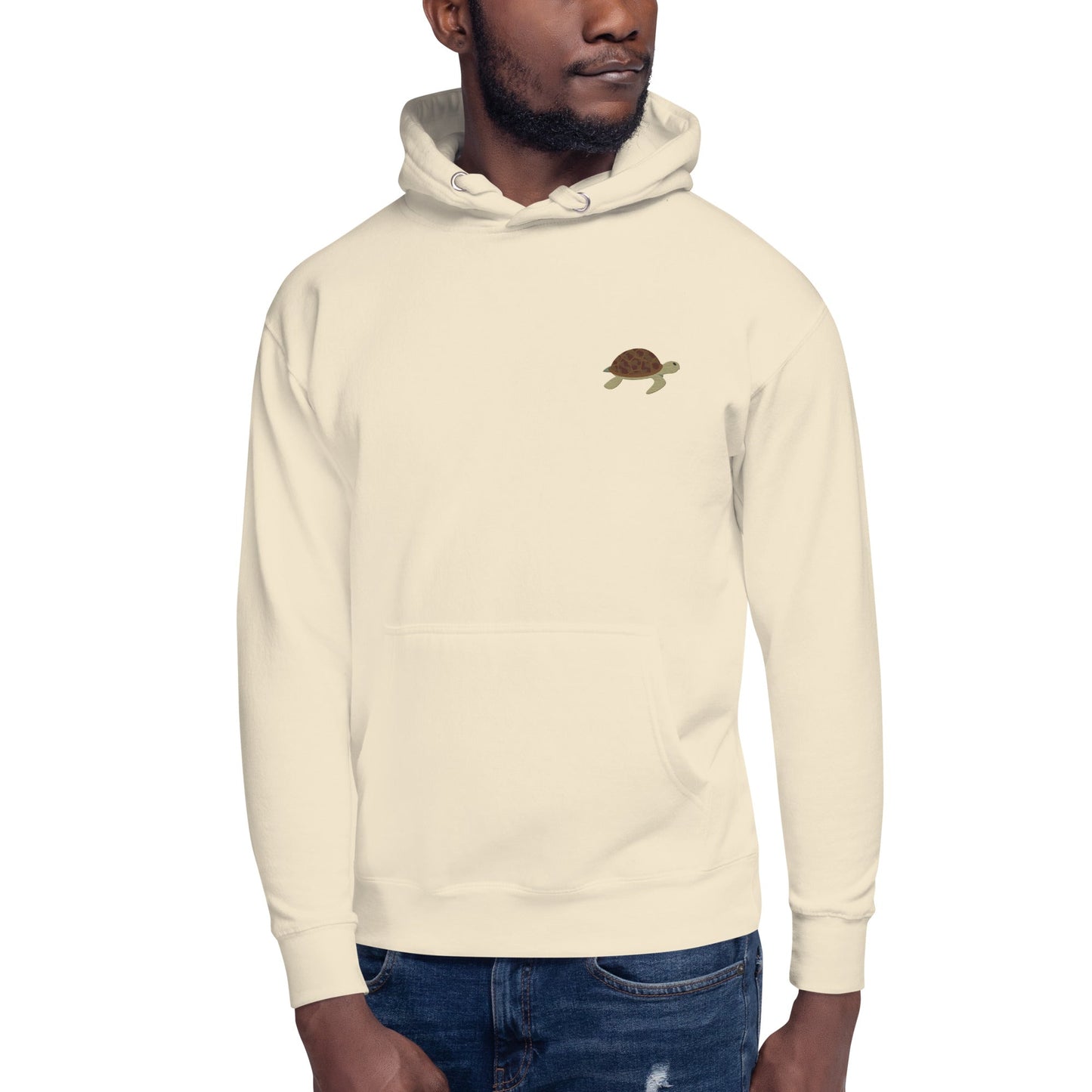Think Ocean Turtle Aspirations Cotton Blend Embroidered Hoodie