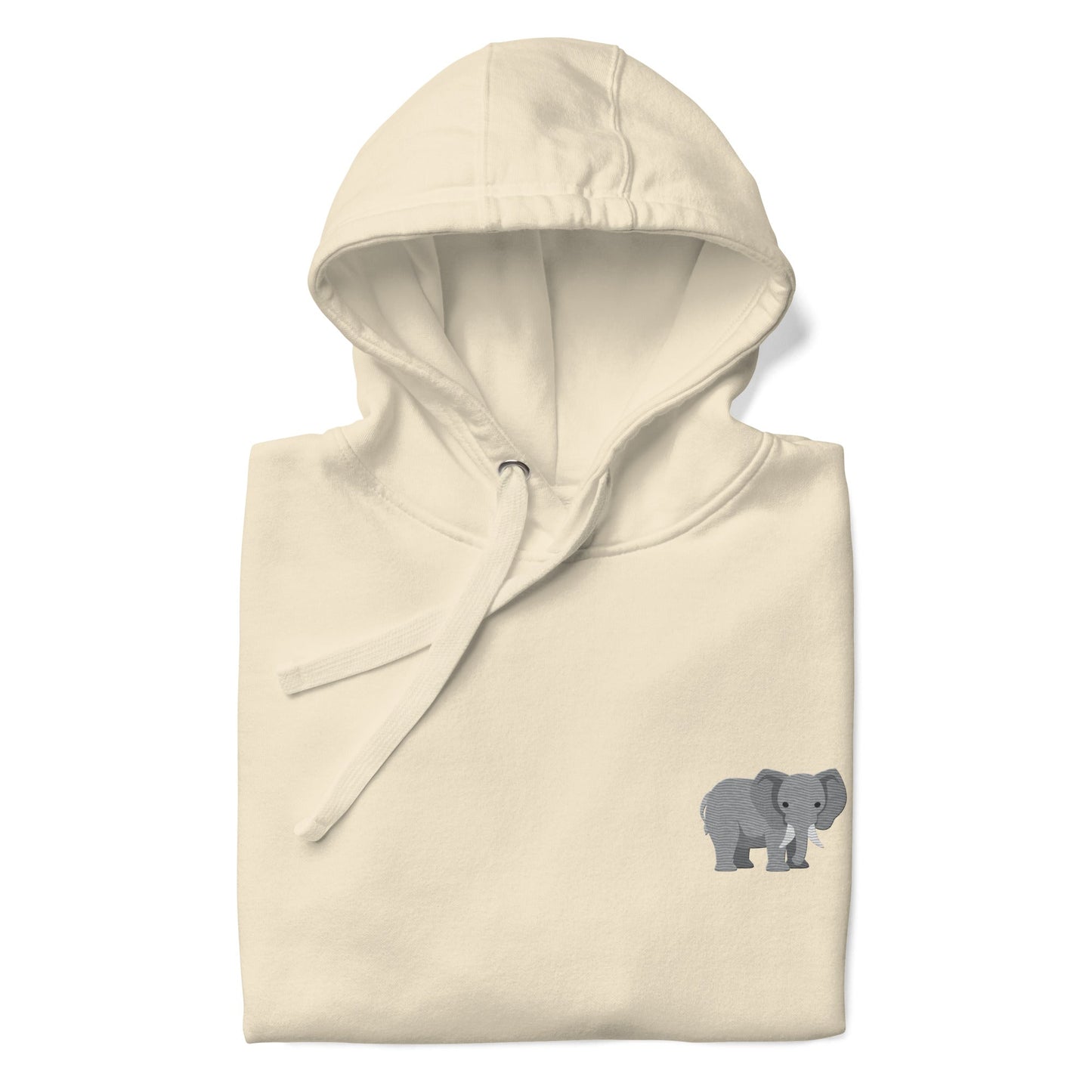 Think Ocean Elephant Aspirations Cotton Blend Embroidered Hoodie