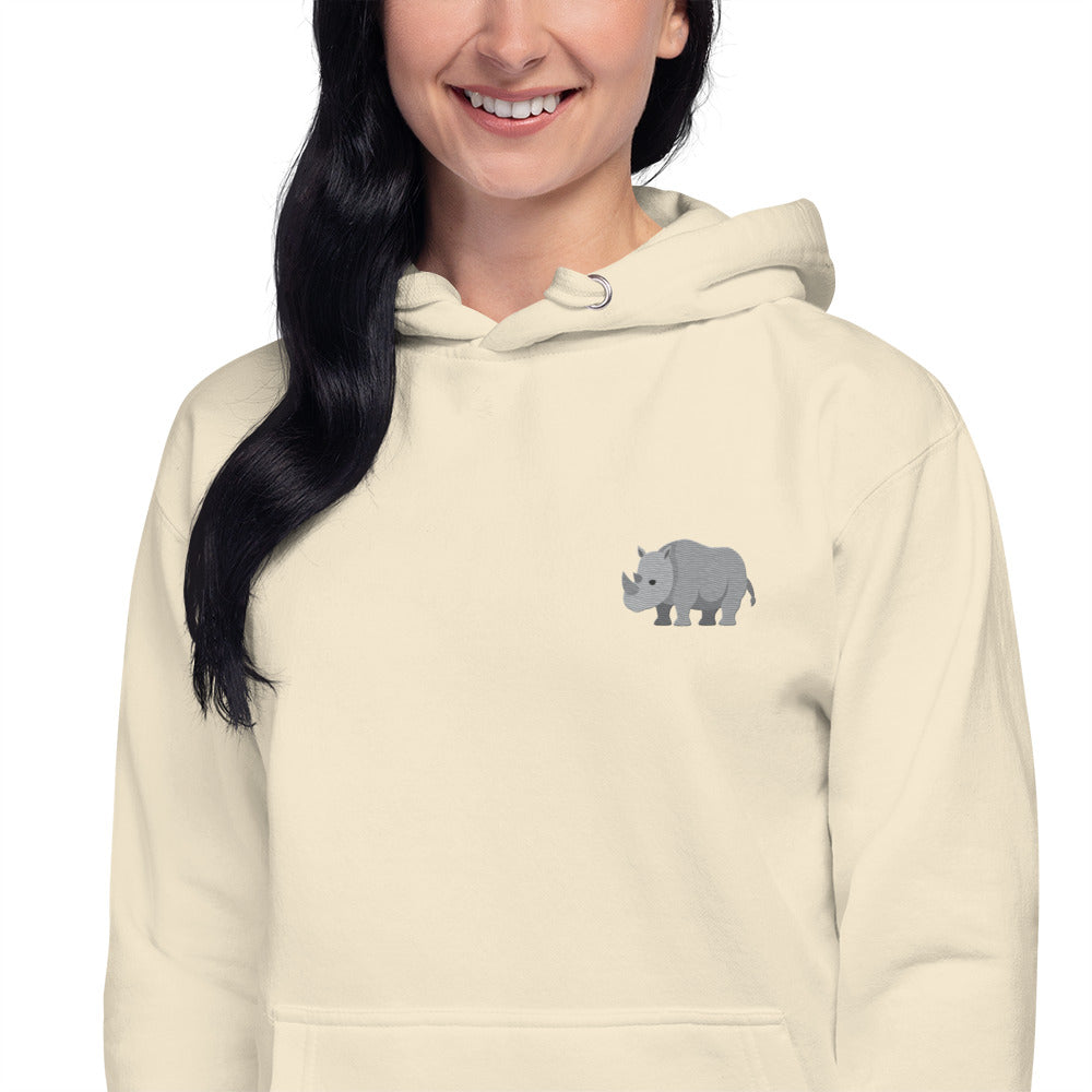 Think Ocean Rhino Aspirations Cotton Blend Embroidered Hoodie