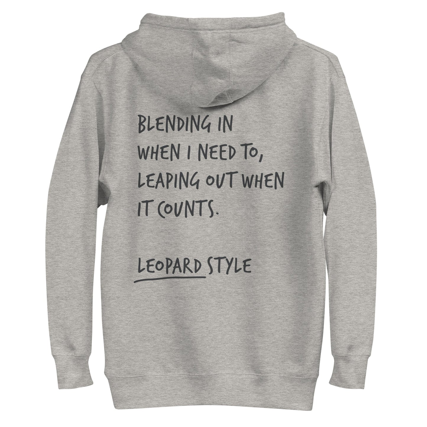 Think Ocean Leopard Aspirations Cotton Blend Embroidered Hoodie