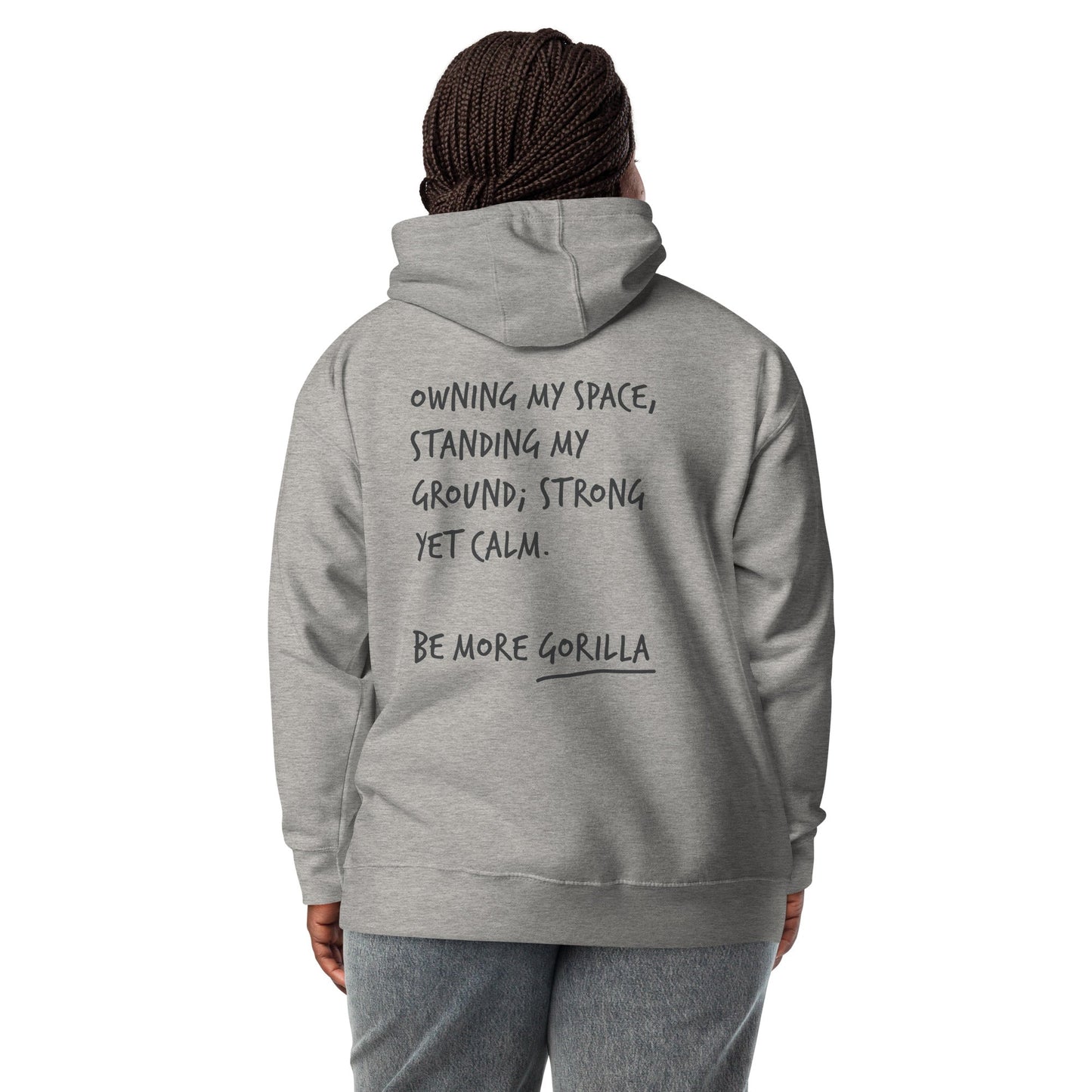 Think Ocean Gorilla Aspirations Cotton Blend Embroidered Hoodie