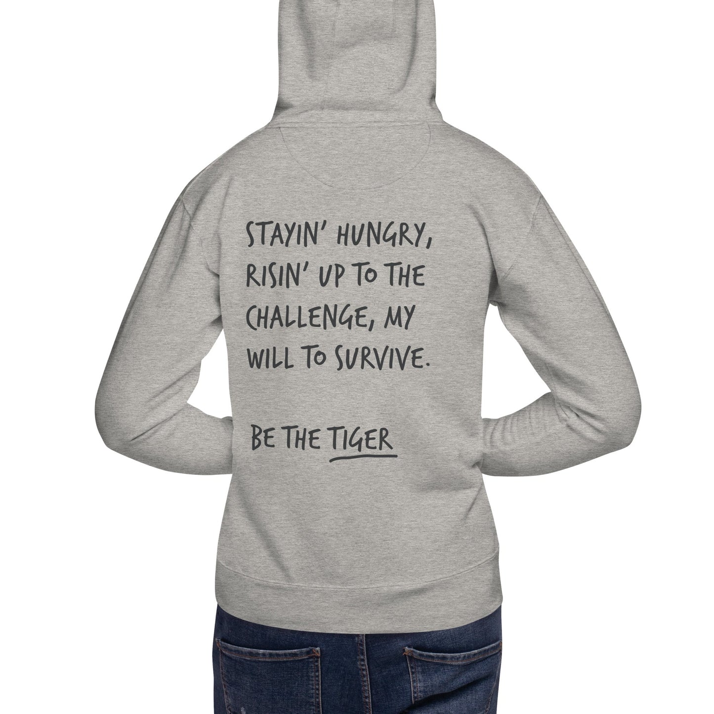 Think Ocean Tiger Aspirations Cotton Blend Embroidered Hoodie