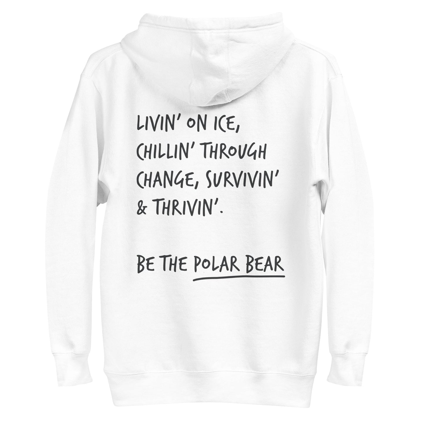 Think Ocean Polar Bear Aspirations Cotton Blend Embroidered Hoodie
