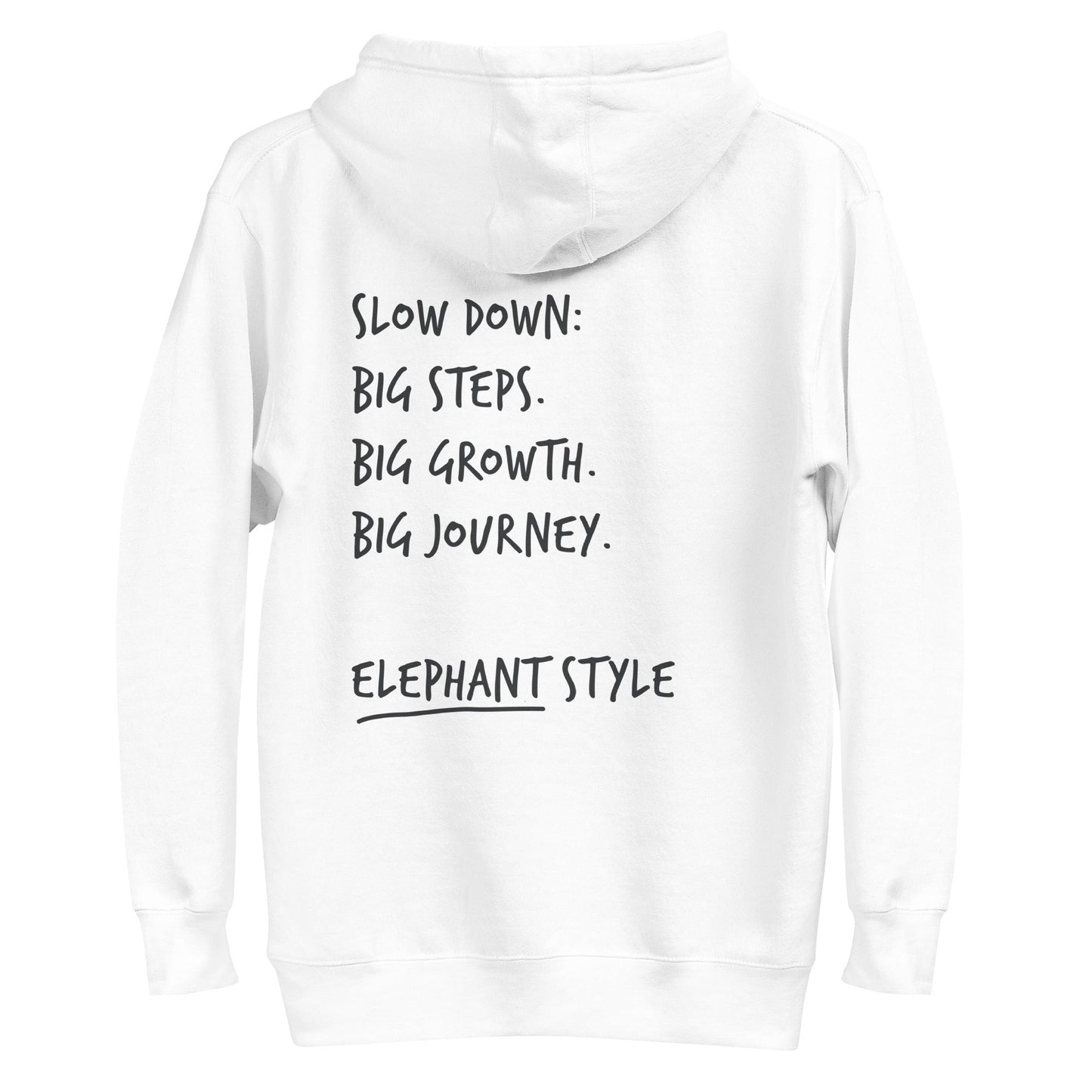 Think Ocean Elephant Aspirations Cotton Blend Embroidered Hoodie