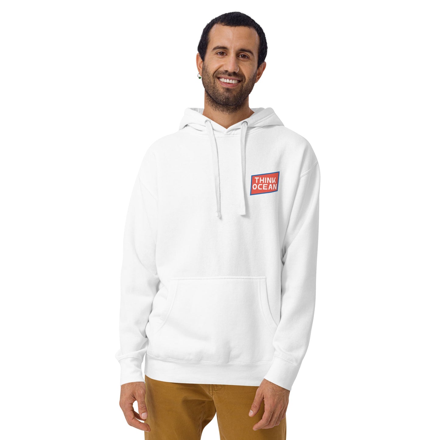 Think Ocean Fish Pixel Art Cotton Blend Hoodie