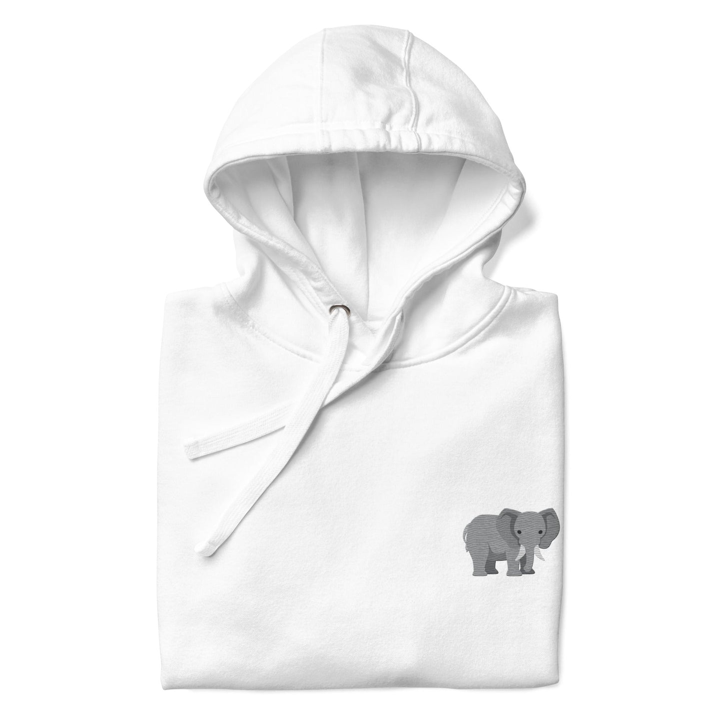 Think Ocean Elephant Aspirations Cotton Blend Embroidered Hoodie